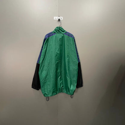 Balenciaga color blocked logo school uniform jacket