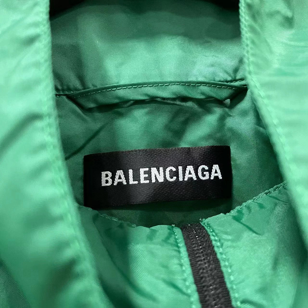 Balenciaga color blocked logo school uniform jacket