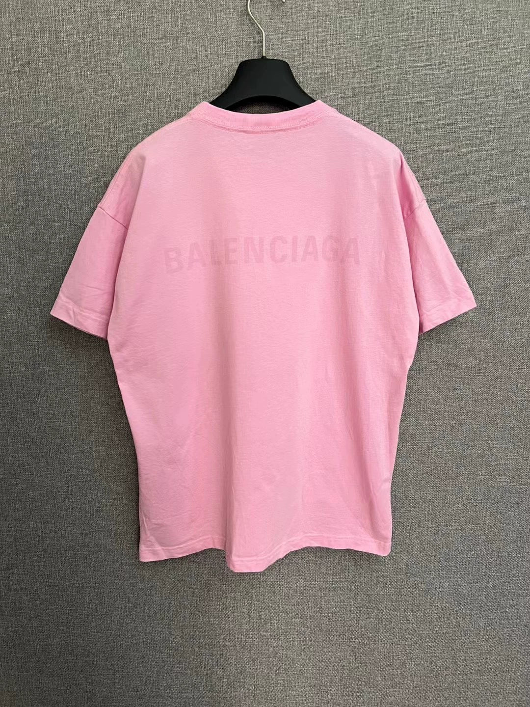 Balenciaga Pink Front and Rear Logo Short Sleeve