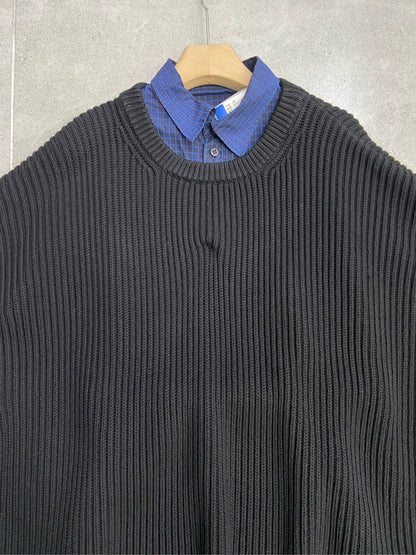 Balenciaga Thick Long Fake Two Piece Splicing Sweater