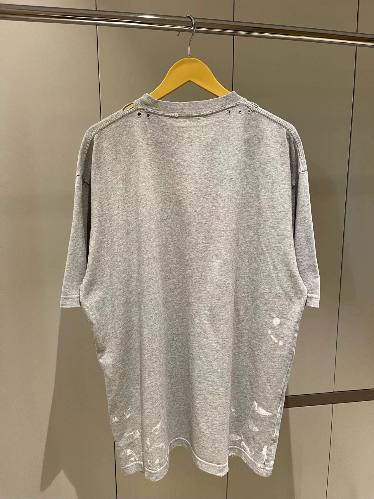 Balenciaga Grey Rainbow Piercing Old Short Sleeve