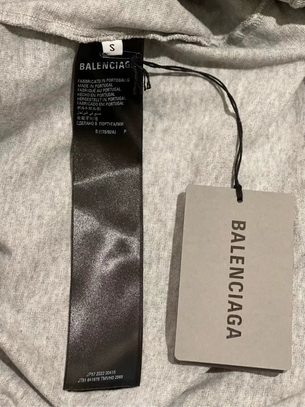 Balenciaga Grey Rainbow Piercing Old Short Sleeve