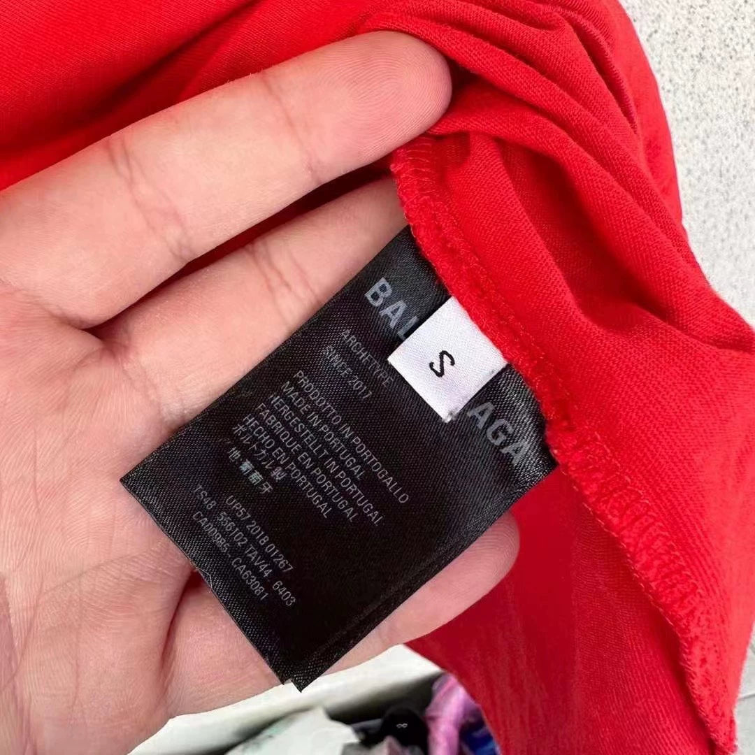 Balenciaga red cola short sleeved shirt