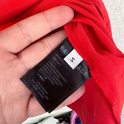 Balenciaga red cola short sleeved shirt