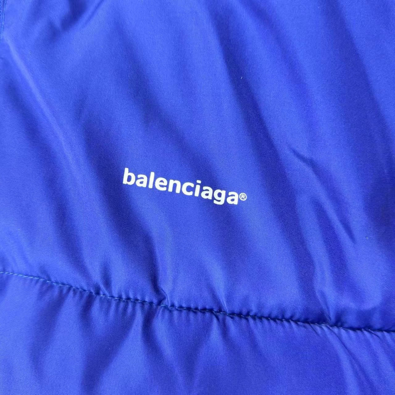 Balenciaga Blue Logo Down Jacket