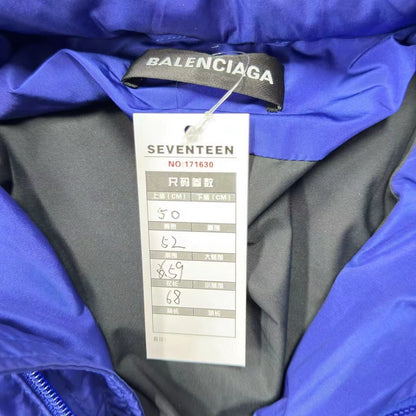 Balenciaga Blue Logo Down Jacket