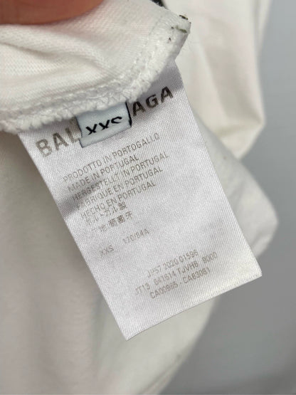 Balenciaga Letter Architecture Printed Round Neck Short Sleeve