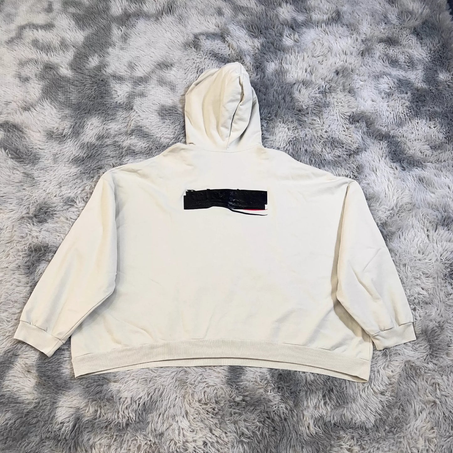 Balenciaga White tape cola tape wave hoodie