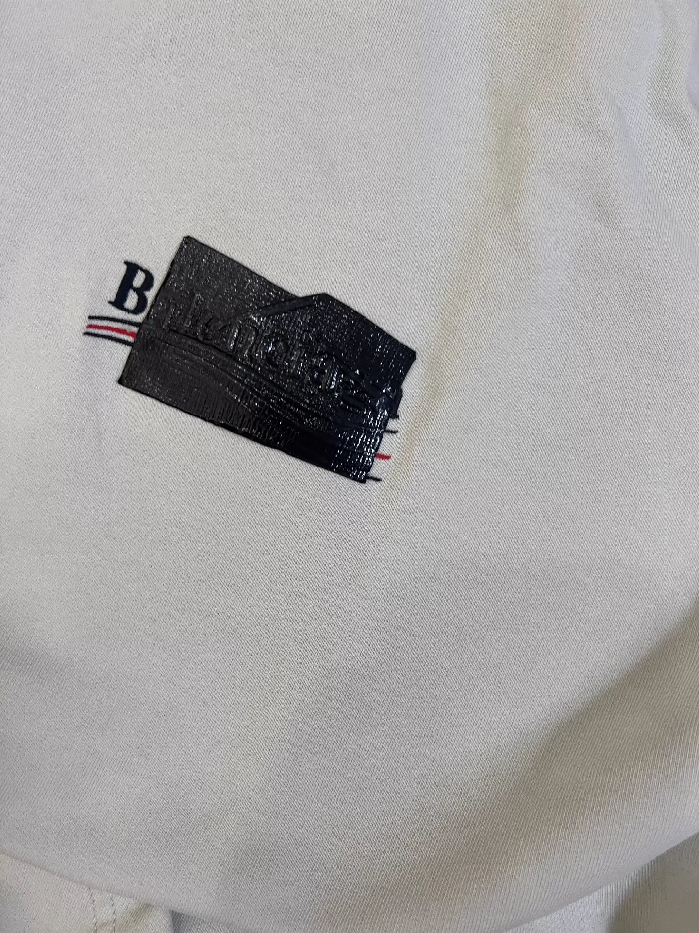 Balenciaga White tape cola tape wave hoodie