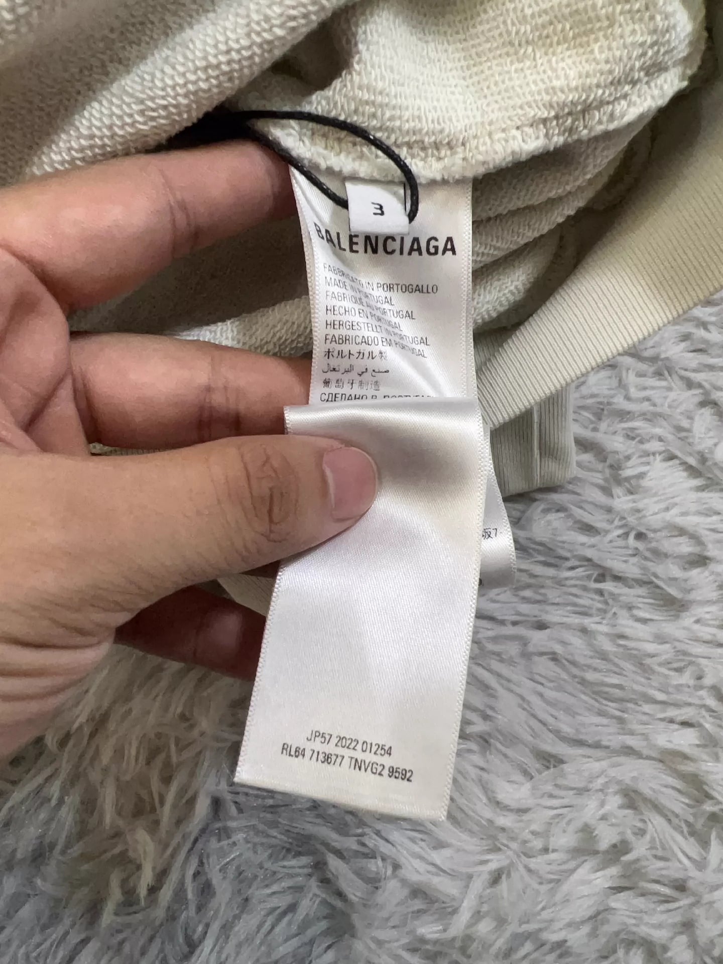 Balenciaga White tape cola tape wave hoodie