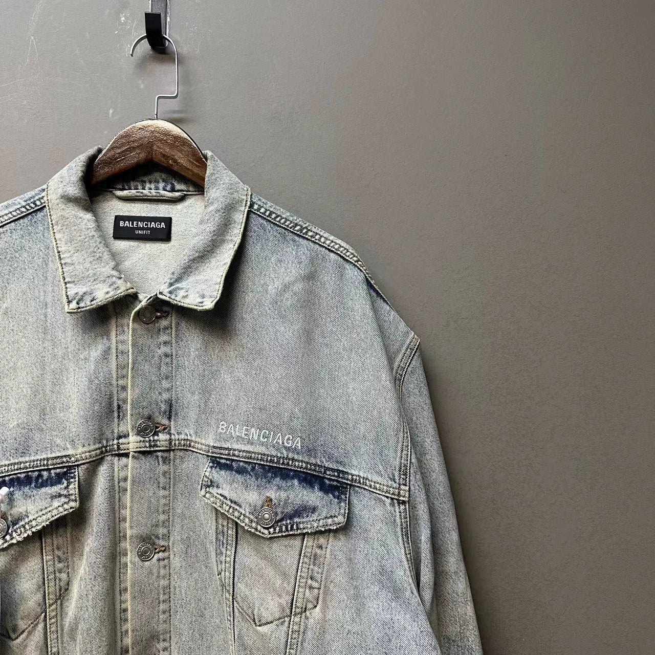 Balenciaga Folding Twisted Denim Jacket