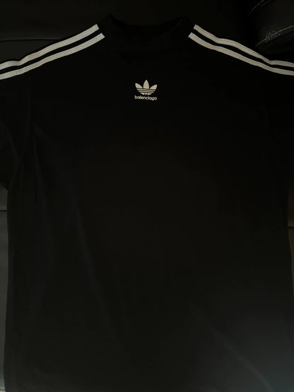 Balenciaga Adidas co branded letter printed round neck short sleeved shirt