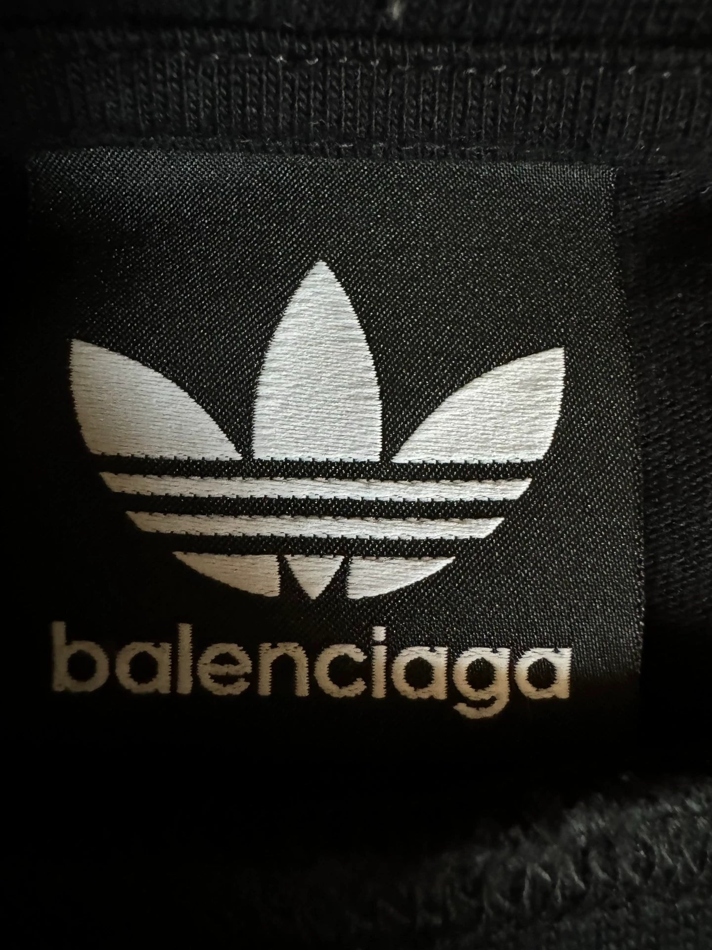 Balenciaga Adidas co branded letter printed round neck short sleeved shirt