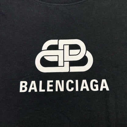 Balenciaga lock pattern black short sleeved shirt