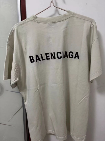 Balenciaga front and back embroidered letter short sleeves