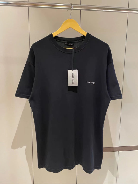 Balenciaga Black Small Logo Short Sleeve