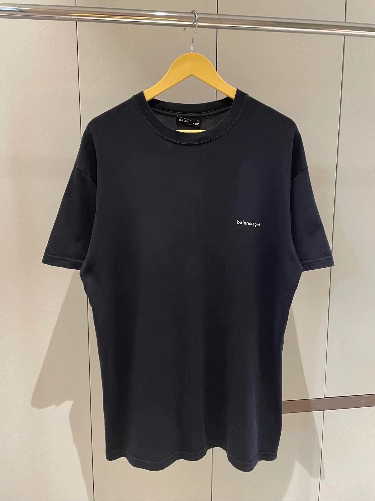 Balenciaga Black Small Logo Short Sleeve