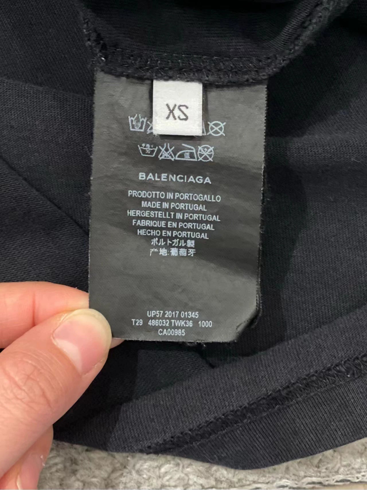 Balenciaga Black Small Logo Short Sleeve