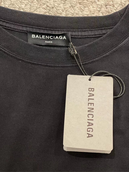 Balenciaga Black Small Logo Short Sleeve