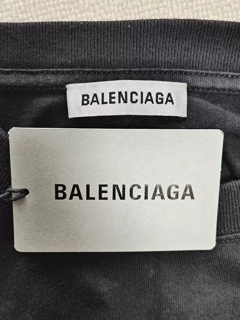 Balenciaga Portrait Band Washed Short sleeved T-shirts