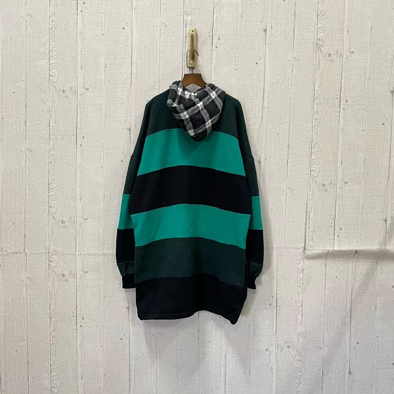 Balenciaga color blocked striped hoodie