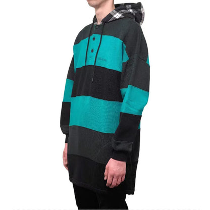 Balenciaga color blocked striped hoodie