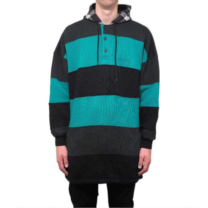 Balenciaga color blocked striped hoodie