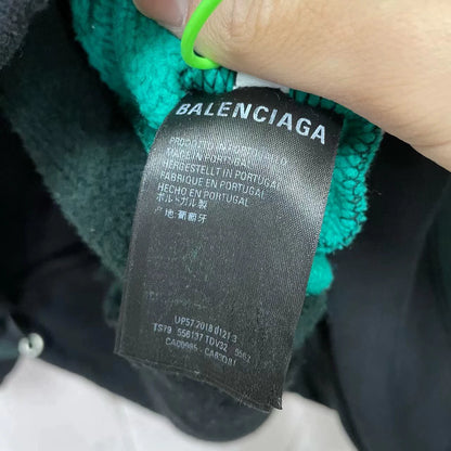 Balenciaga color blocked striped hoodie