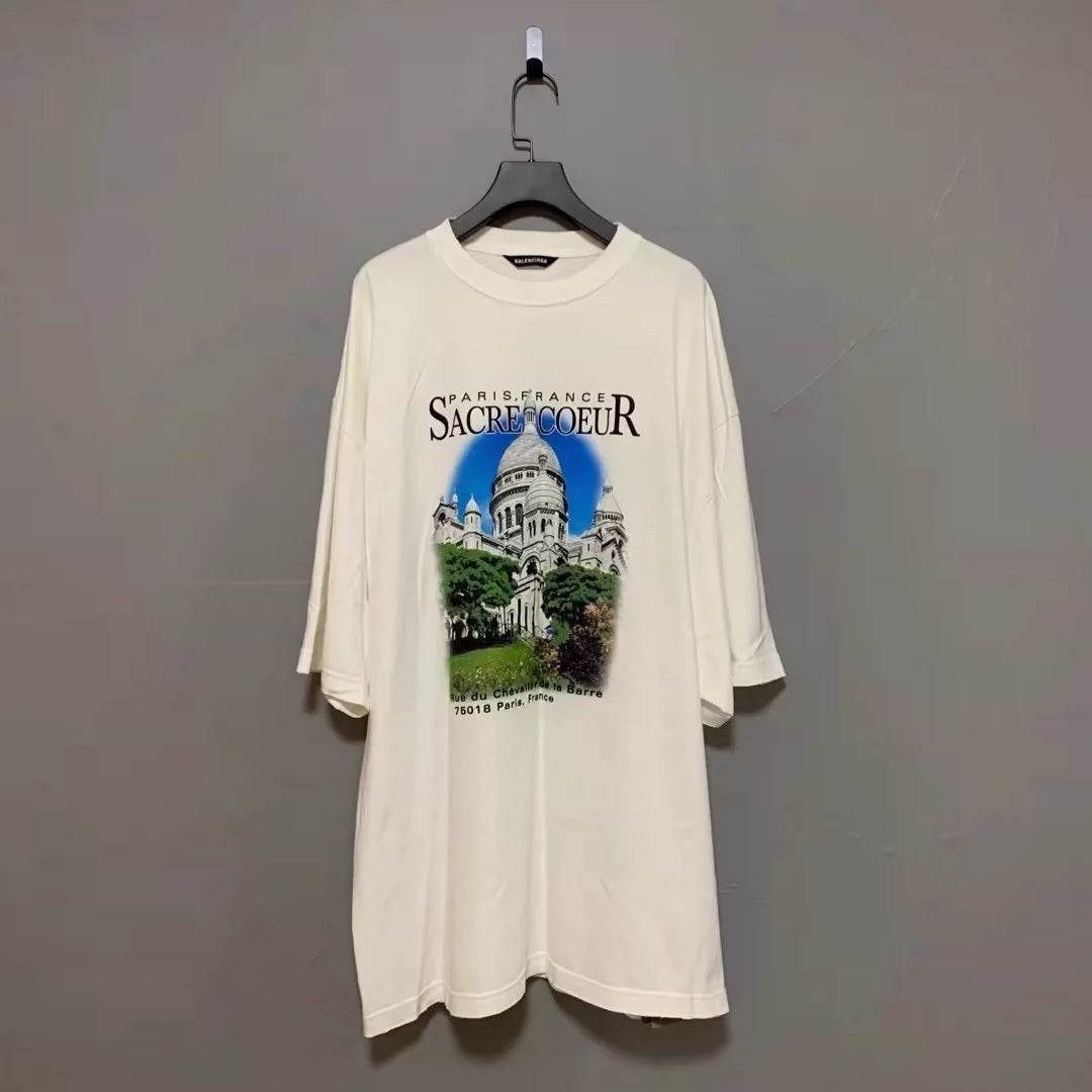 Balenciaga new church white short sleeved shirt