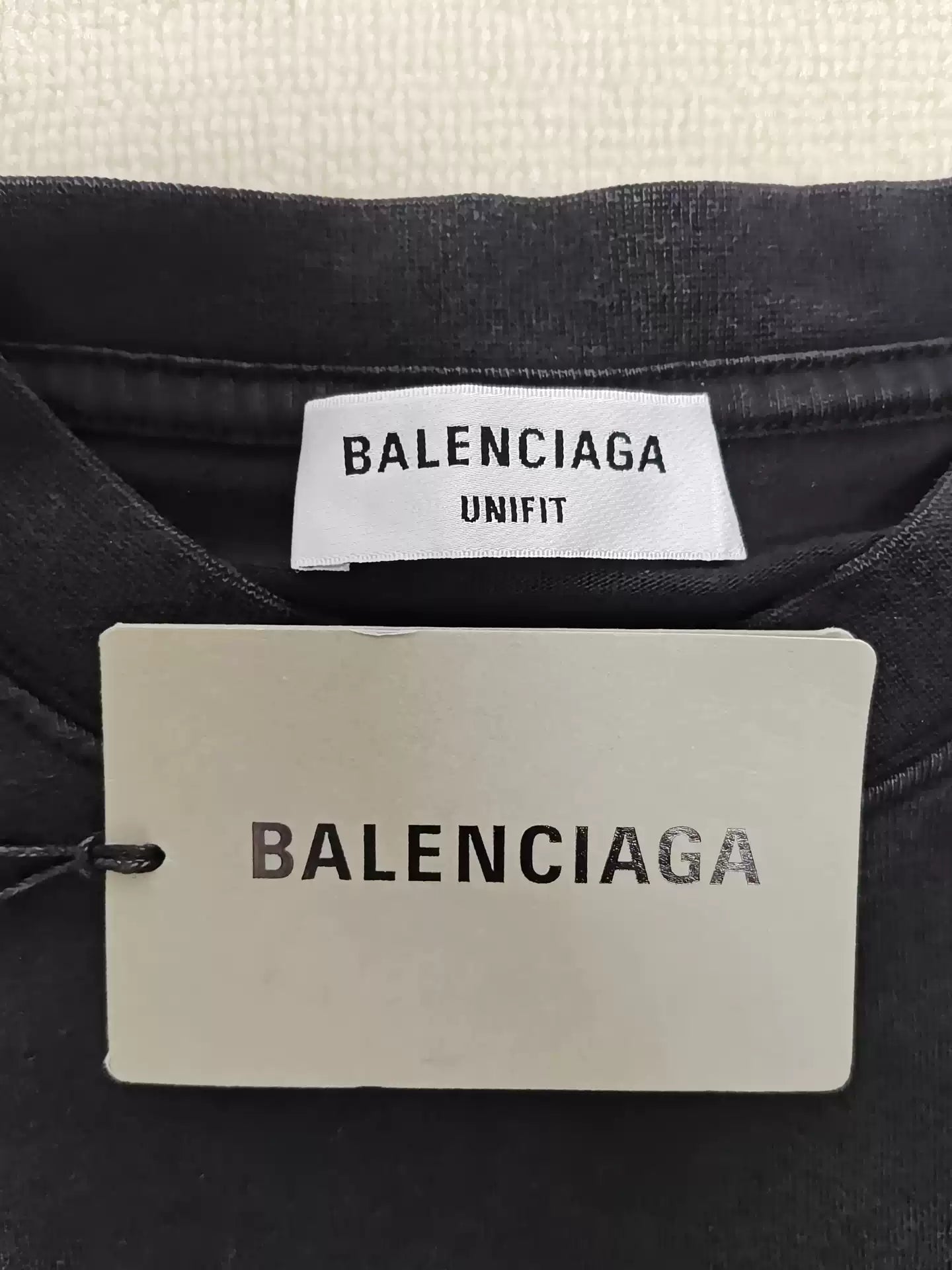 Balenciaga 22fw Remove Line Obstruction Washed Old Short sleeved T-shirt