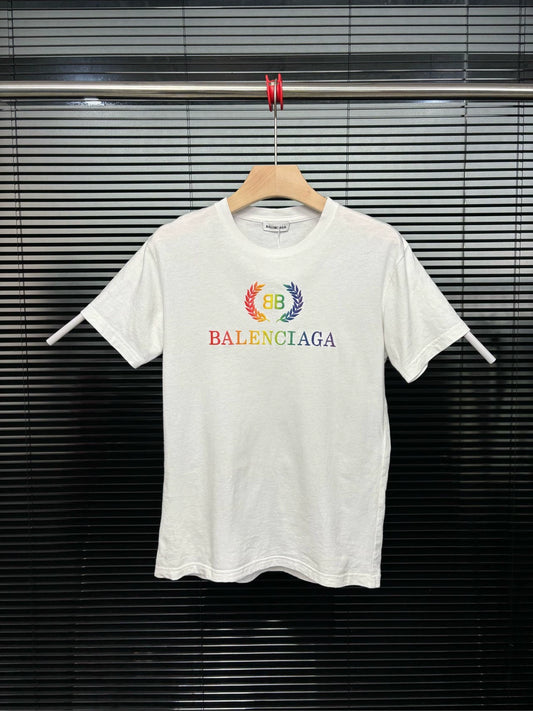 Balenciaga wheat ear logo short sleeved shirt