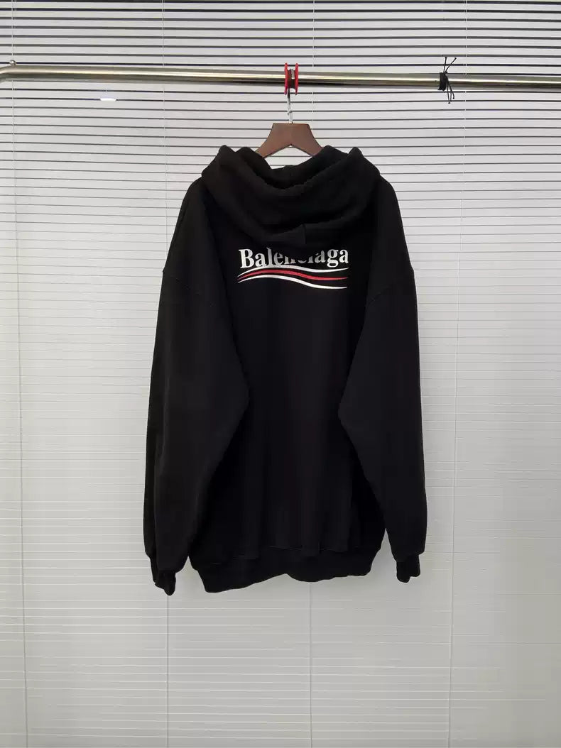 Balenciaga Cola Wave Embroidered Logo Hoodie