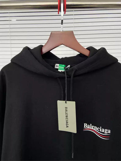 Balenciaga Cola Wave Embroidered Logo Hoodie