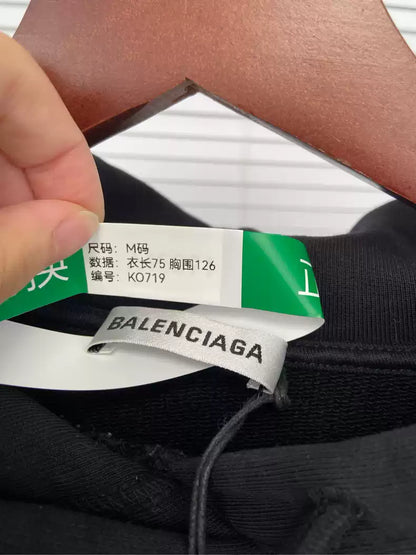 Balenciaga Cola Wave Embroidered Logo Hoodie