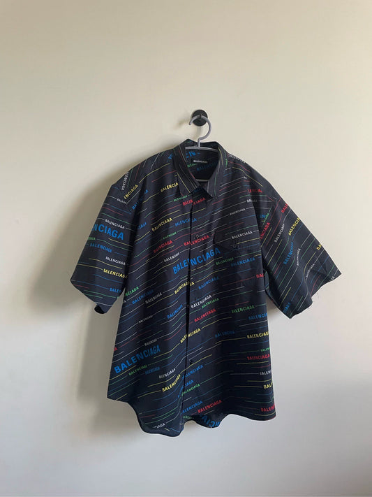 Balenciaga bullet screen logo shirt