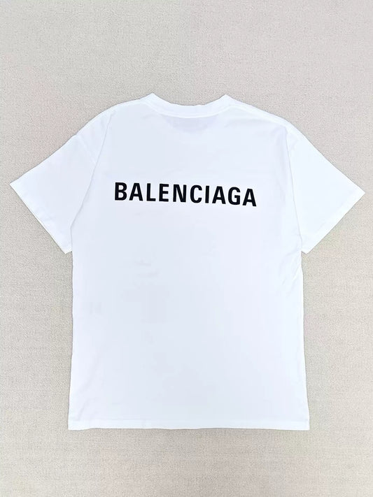 Balenciaga front and back logo short sleeved T-shirt