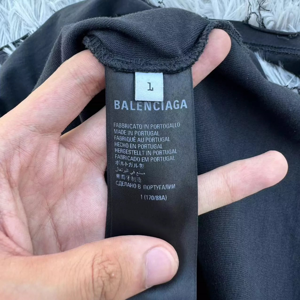 Balenciaga 3b sports destroys short sleeves