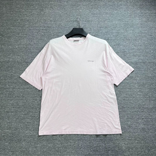 Balenciaga Pink Logo Short Sleeve