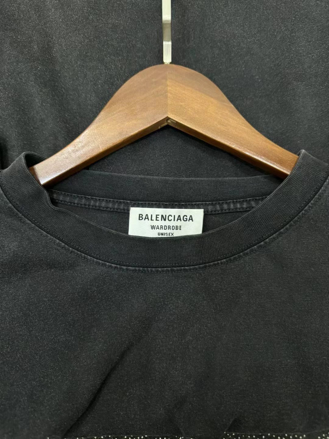 Balenciaga washed vintage inverted logo short sleeved shirt