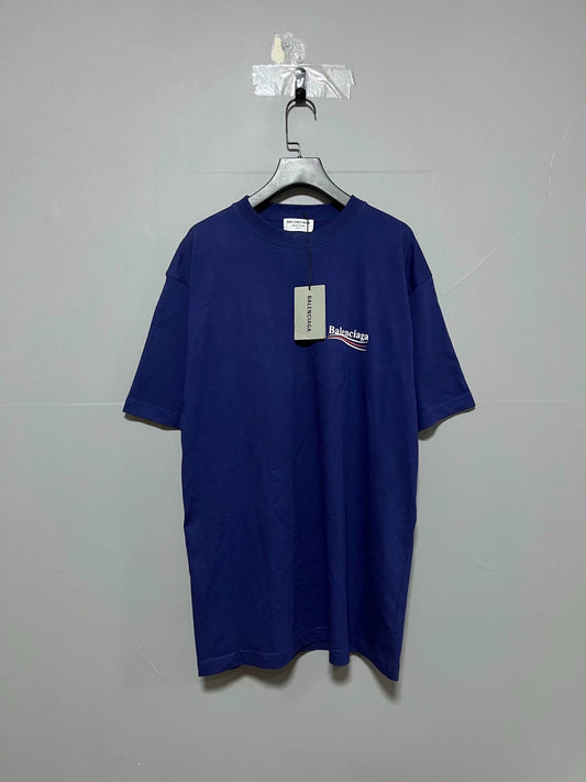 Balenciaga new blue cola short sleeved shirt