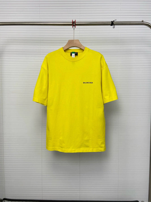 Balenciaga FW21 Logo print retro plain short sleeved shirt