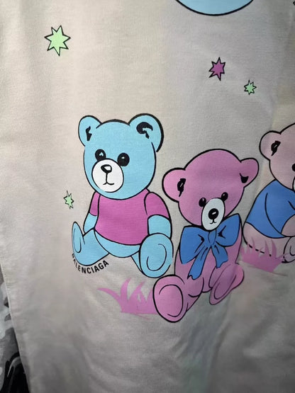 Balenciaga Dreamy Bear Fake Two Short Sleeves