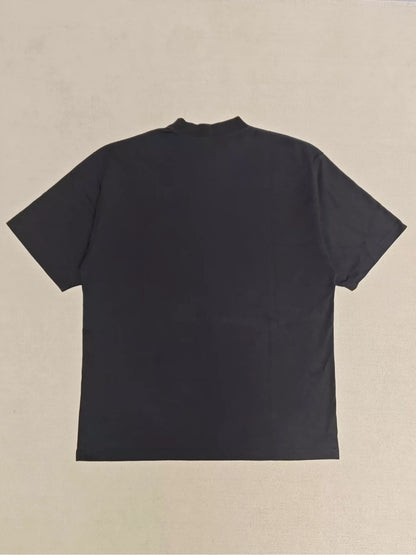 Balenciaga 24FW Black Activewear Reflective Logo Short Sleeve