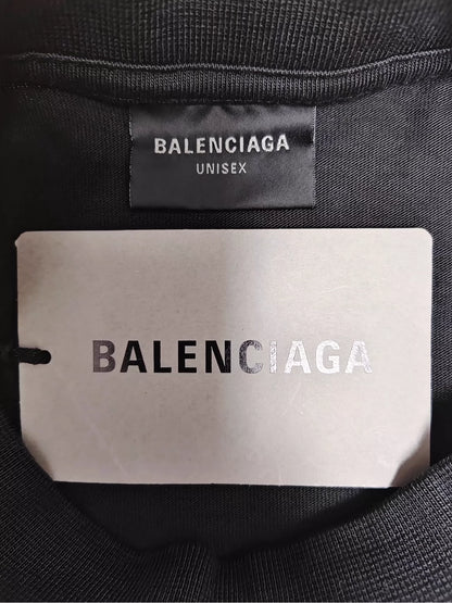 Balenciaga 24FW Black Activewear Reflective Logo Short Sleeve