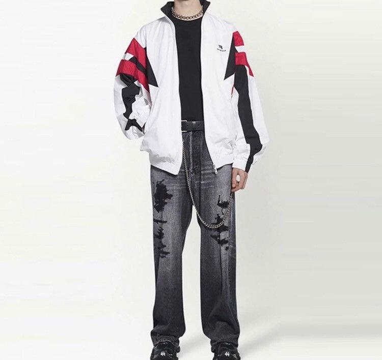 Balenciaga 22fw white and red jacket - DMC