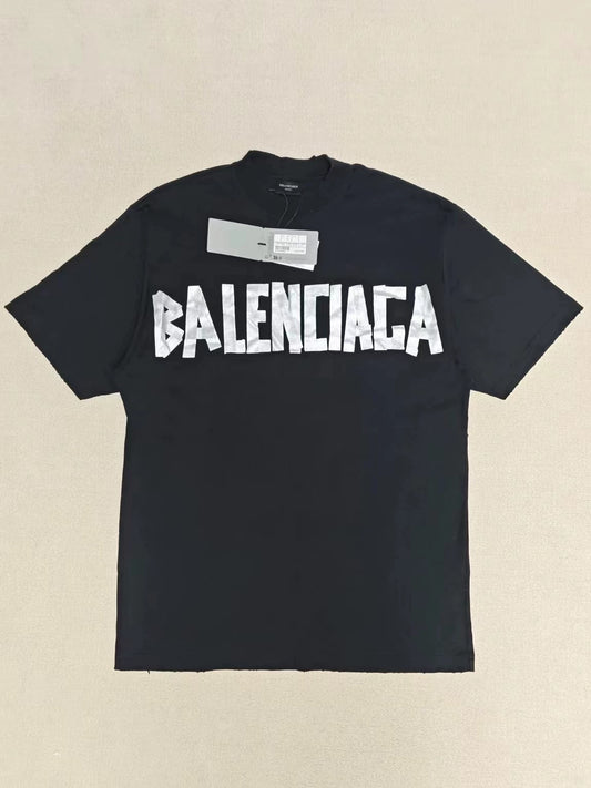 Balenciaga 24fw silver adhesive tape used for short sleeves