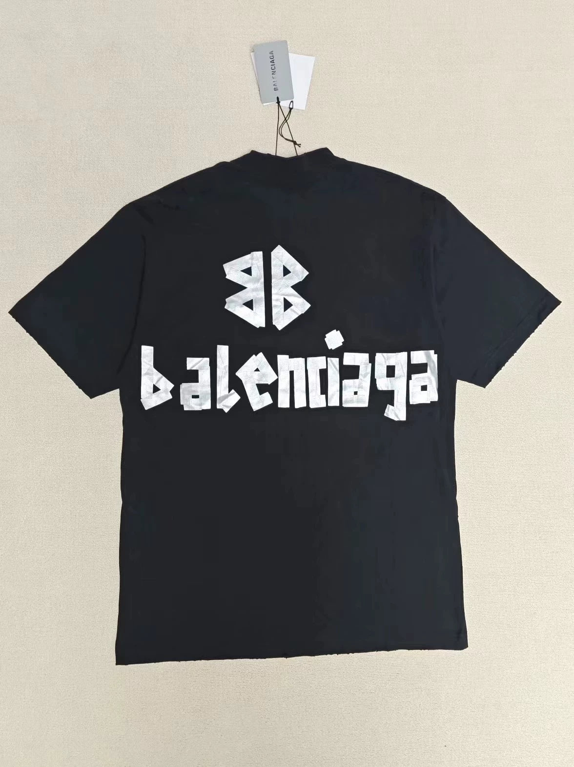 Balenciaga 24fw silver adhesive tape used for short sleeves