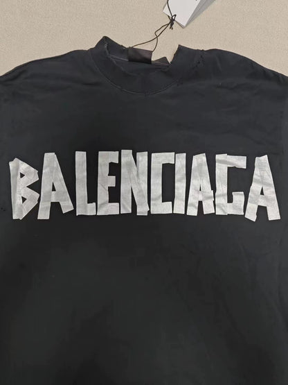 Balenciaga 24fw silver adhesive tape used for short sleeves