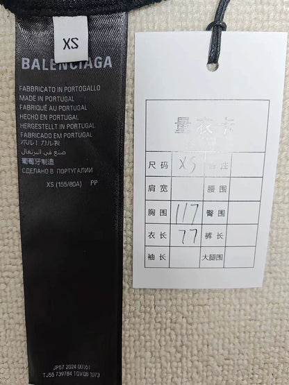 Balenciaga 24fw silver adhesive tape used for short sleeves