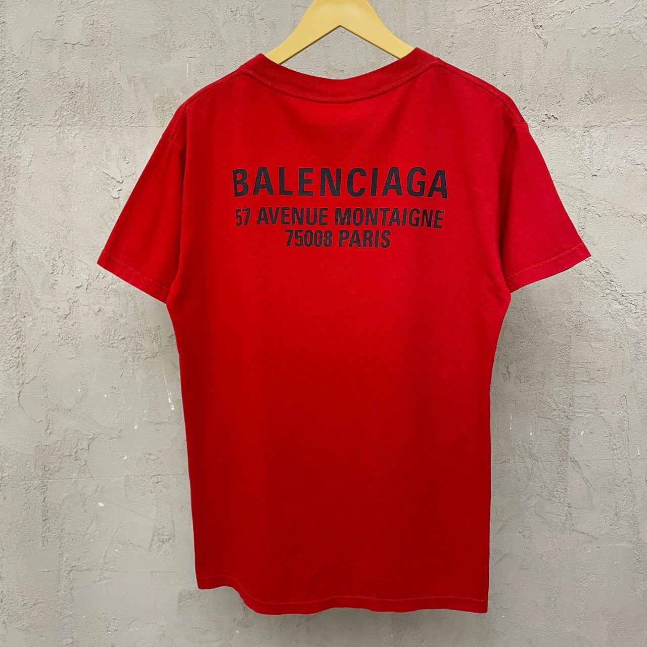 Balenciaga Red Black White New Logo Short Sleeve